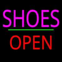 Shoes Open Block Green Line Neontábla