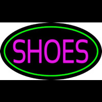Shoes Oval Green Neontábla