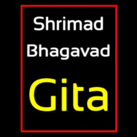 Shrimad Bhagavad Gita With Border Neontábla