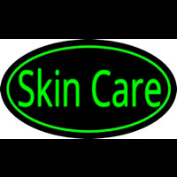 Skin Care Oval Green Neontábla