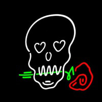Skull With Rose Neontábla