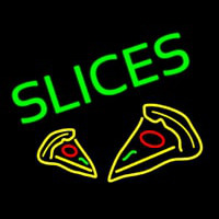 Slices With Pizza Slice Neontábla