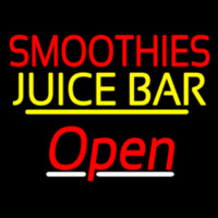 Smoothies Juice Bar Open Yellow Line Neontábla
