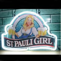 St Pauli Girl Sör Kocsma Nyitva Neontábla