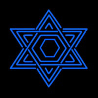 Star Of David Judaism Neontábla
