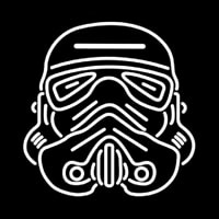 Star Wars Storm Trooper Helmet Neontábla