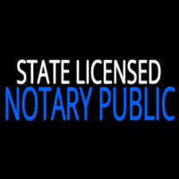 State Notary Public Licensed Neontábla