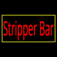 Stripper Bar With Yellow Border Neontábla