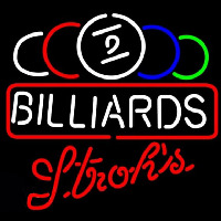 Strohs Ball Billiards Te t Pool Beer Sign Neontábla