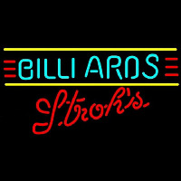 Strohs Billiards Te t Borders Pool Beer Sign Neontábla