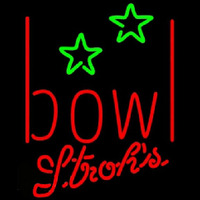 Strohs Bowling Alley Beer Sign Neontábla