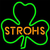 Strohs Green Clover Beer Sign Neontábla