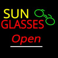 Sun Glasses Open White Line Neontábla