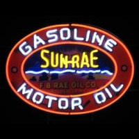 Sun-Rae Motor Oil Gasoline Neontábla