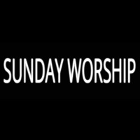 Sunday Worship Neontábla