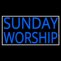 Sunday Worship With Border Neontábla