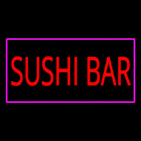 Sushi Bar Rectangle Pink Neontábla