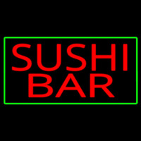 Sushi Bar With Green Border Neontábla