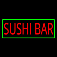 Sushi Bar With Green Border Neontábla