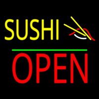 Sushi Block Open Green Line Neontábla