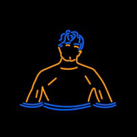 Swimming Boy Neontábla