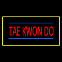 Tae Kwon Do Rectangle Yellow Neontábla