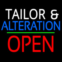 Tailor And Alteration Block Open Green Line Neontábla