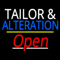 Tailor And Alteration Open Yellow Line Neontábla
