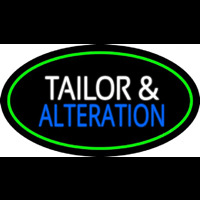 Tailor And Alteration Oval Green Neontábla
