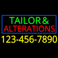 Tailor And Alterations With Phone Number Neontábla