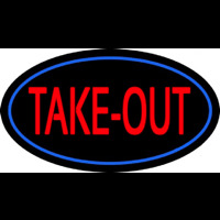 Take Out Oval Neontábla