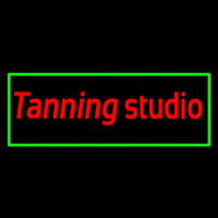 Tanning Studio With Green Border Neontábla