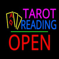 Tarot Reading Open Block Green Line Neontábla