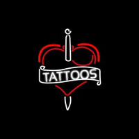 Tattoos Inside Heart Neontábla
