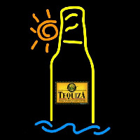 Tequiza Tropical Sun Bottle Beer Sign Neontábla