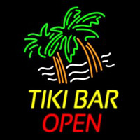 Tiki Bar Open Neontábla