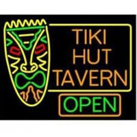 Tiki Hut Tavern Bar Neontábla