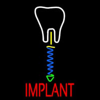 Tooth Implant With Logo Neontábla