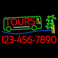 Tours With Phone Number Neontábla