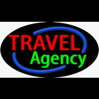 Travel Agency Neontábla