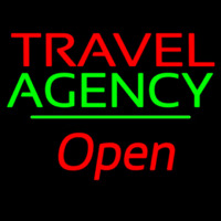 Travel Agency Open Green Line Neontábla