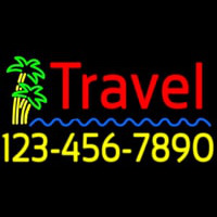 Travel With Phone Number Neontábla