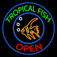 Tropical Fish Open Neontábla