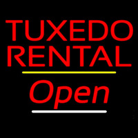 Tu edo Rental Open Yellow Line Neontábla