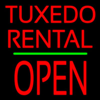 Tu edos Rental Block Open Green Line Neontábla