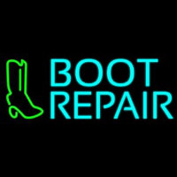 Turquoise Boot Repair Neontábla