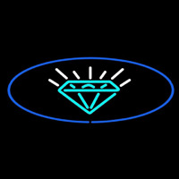 Turquoise Diamond Logo Neontábla