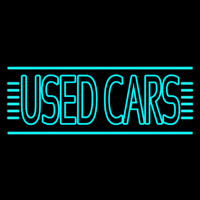 Turquoise Double Stroke Used Cars 1 Neontábla