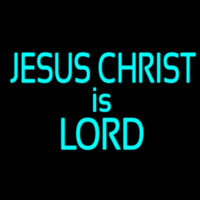 Turquoise Jesus Christ Is Lord Neontábla