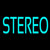 Turquoise Stereo Block Neontábla